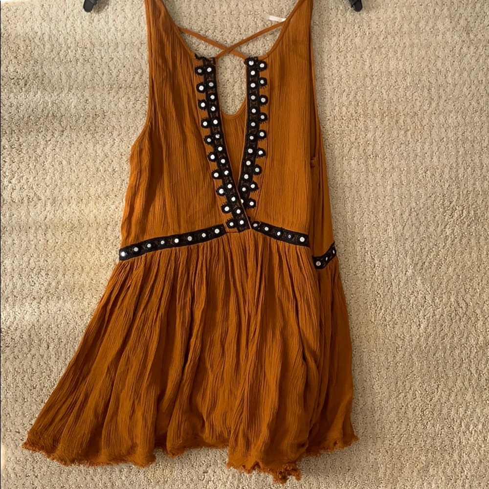 Free People Burnt Orange Romper